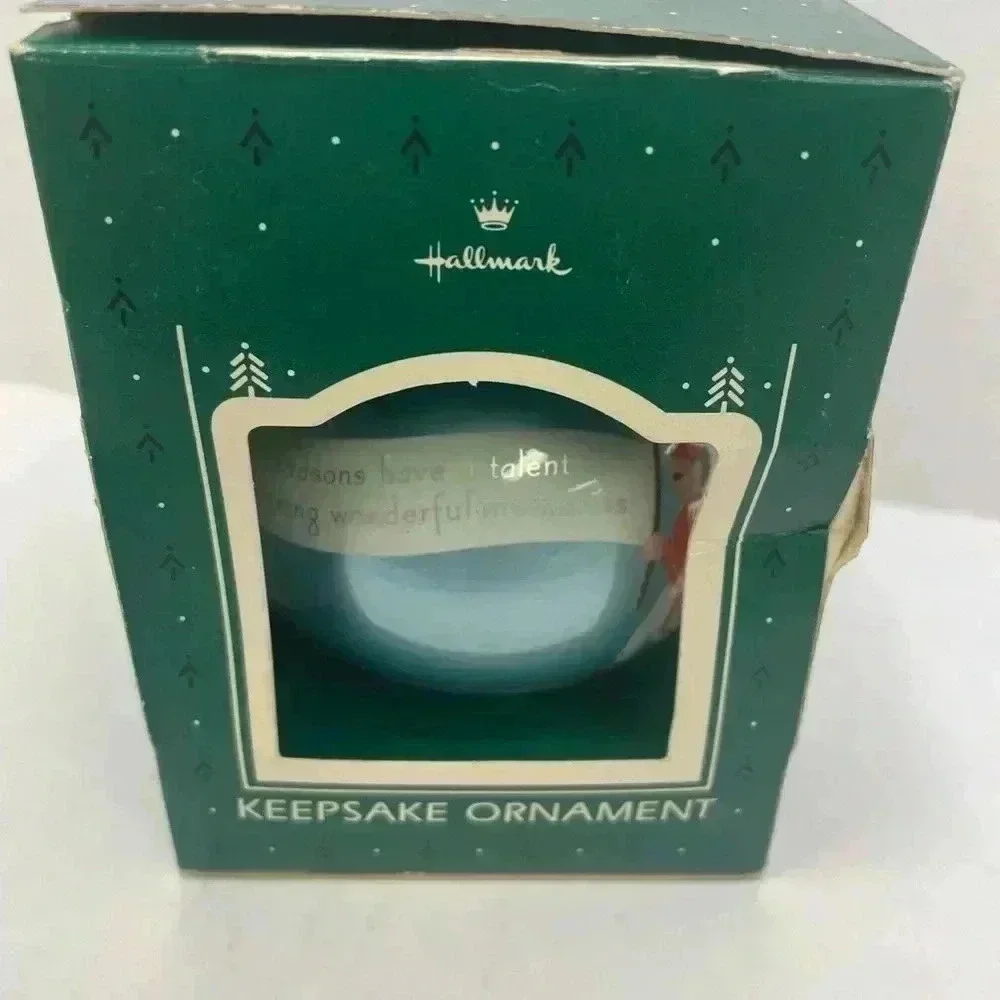 Hallmark Keepsake Glass Ornament-  Godson Dated 1987
